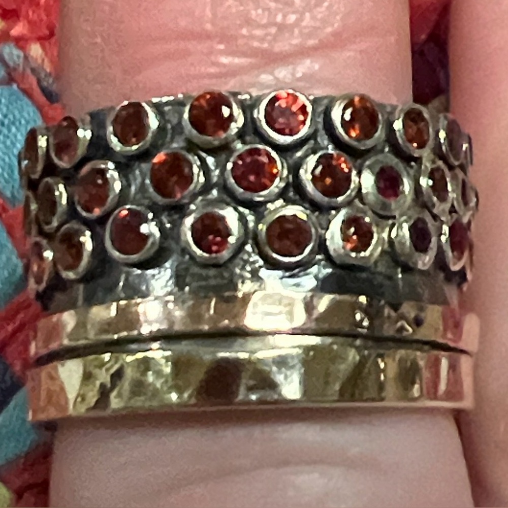 Sundance Garnet Marquee Ring, New In Box, Size 9 - Picture 3 of 5